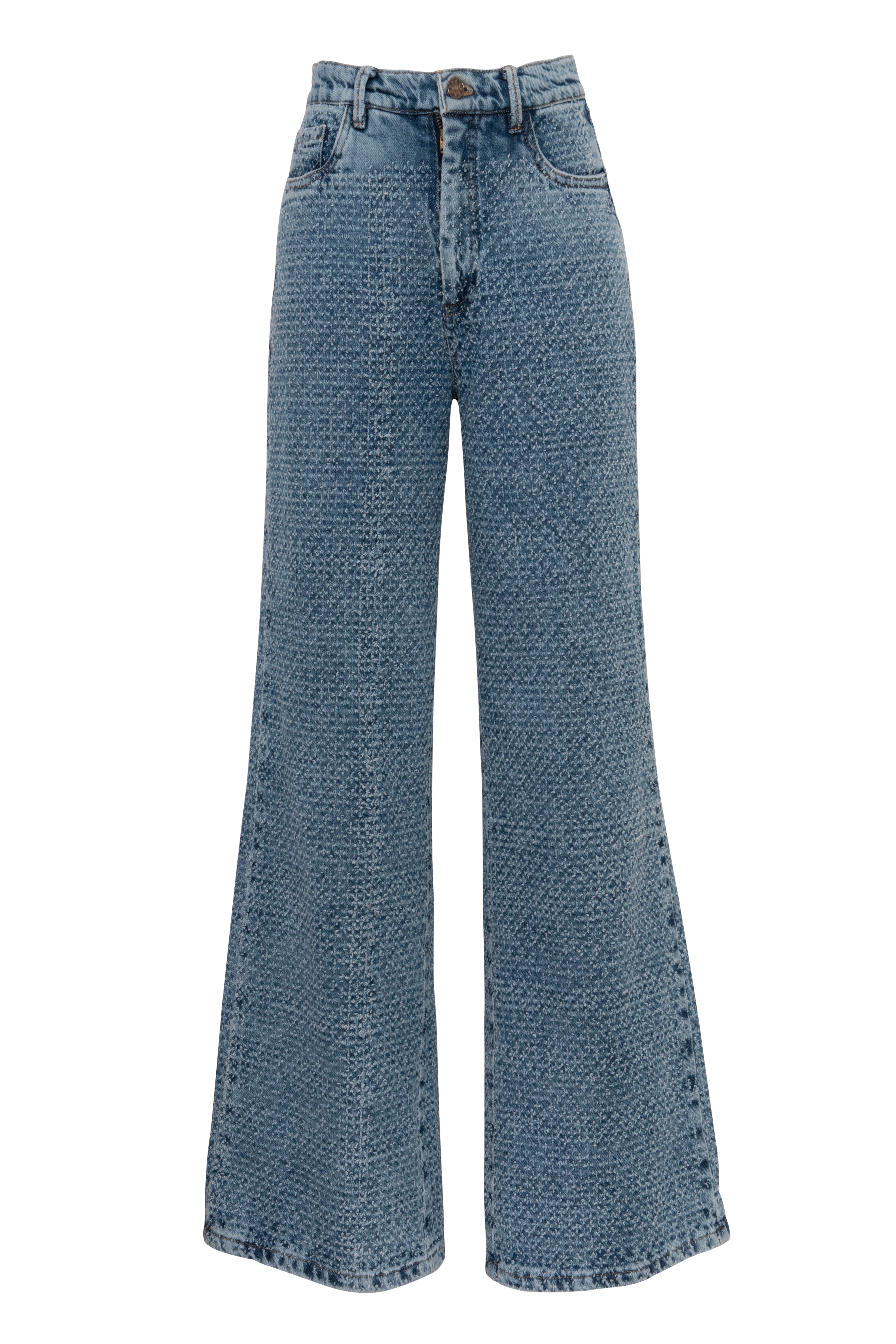 Ava Textured Straight Jeans